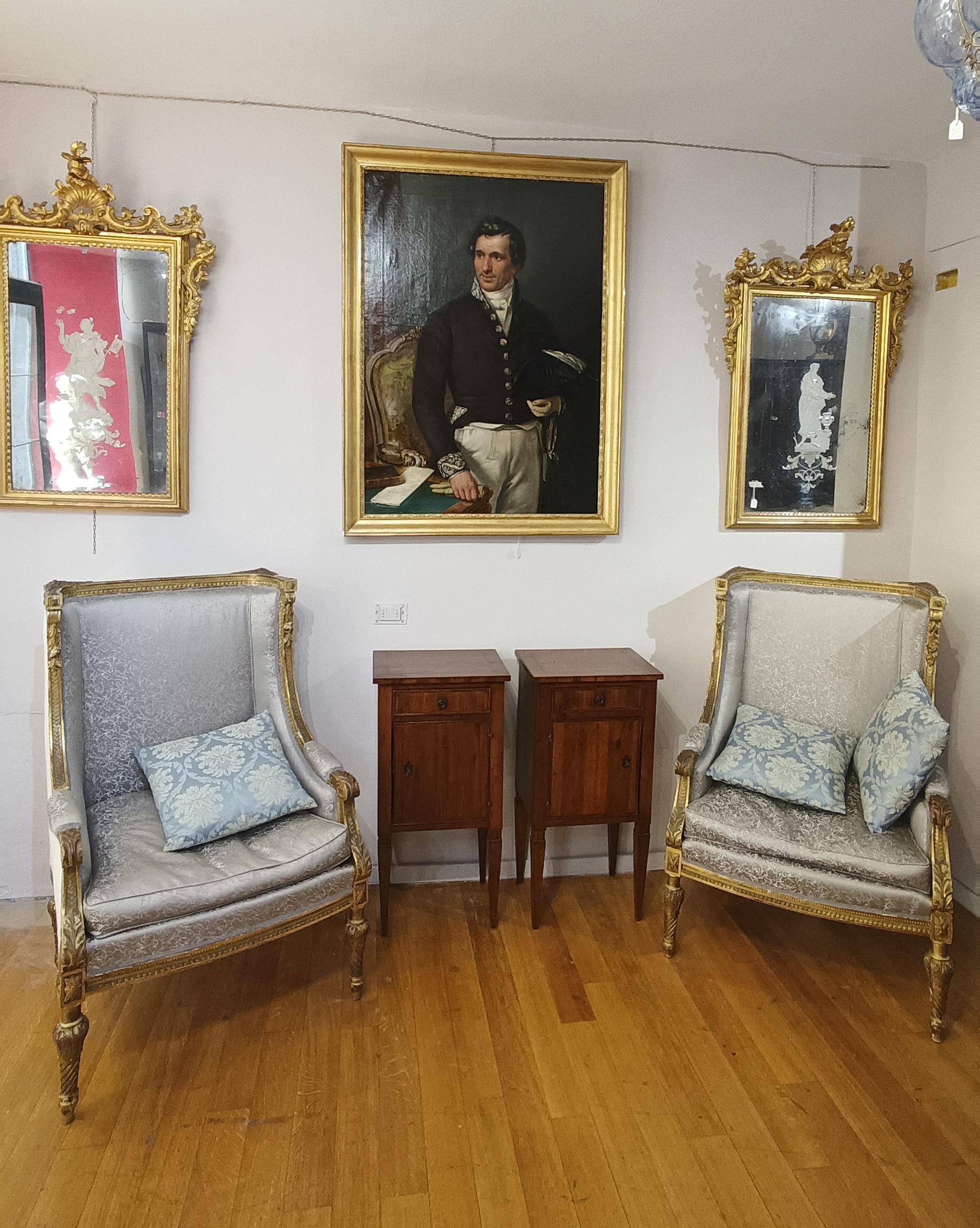 19th CENTURY PAIR OF BERGÈRE ARMCHAIRS im Angebot 2
