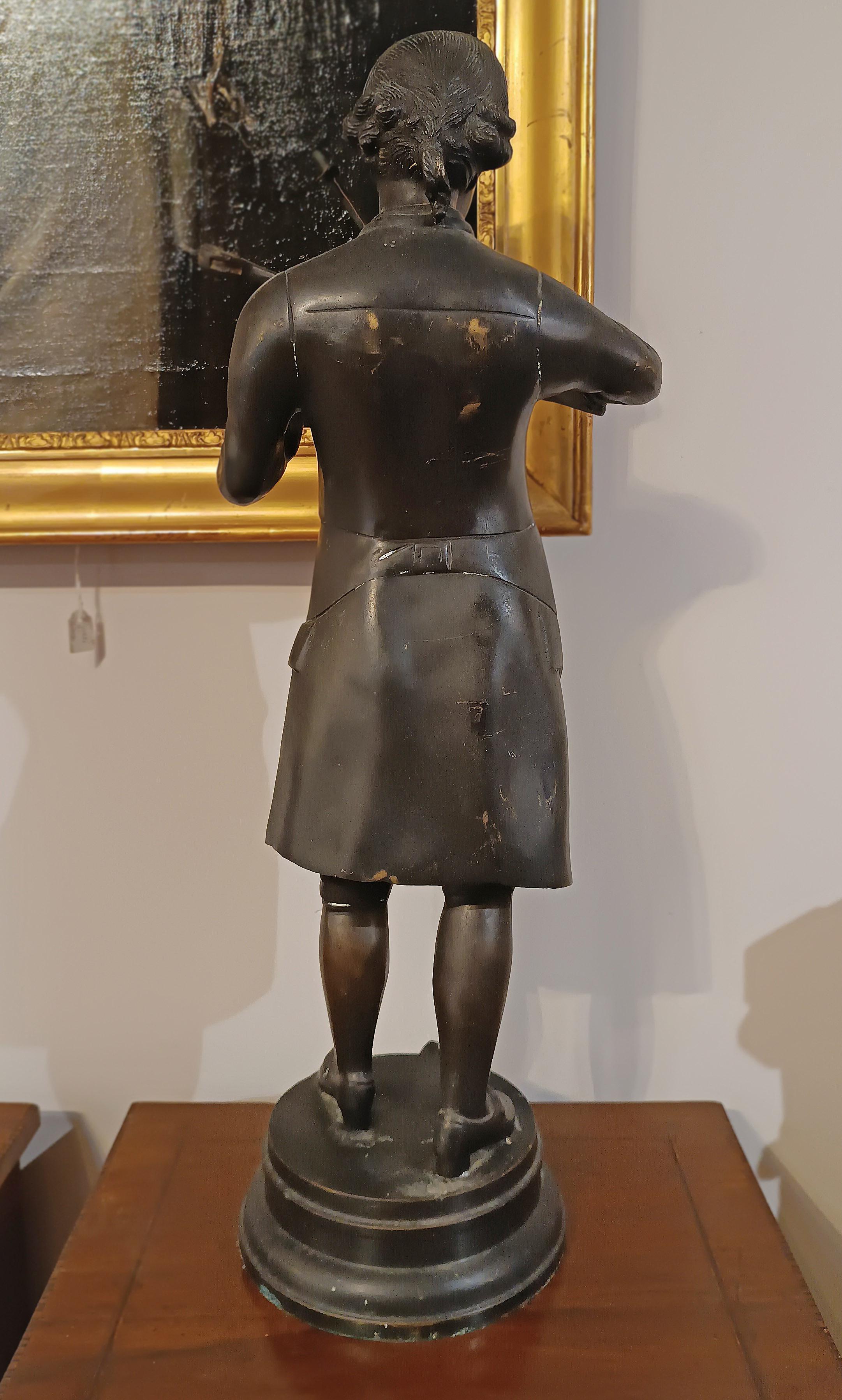 LATE 19th CENTURY BRONZE SCULPTURE PORTRAIT OF MOZART (Handgefertigt) im Angebot