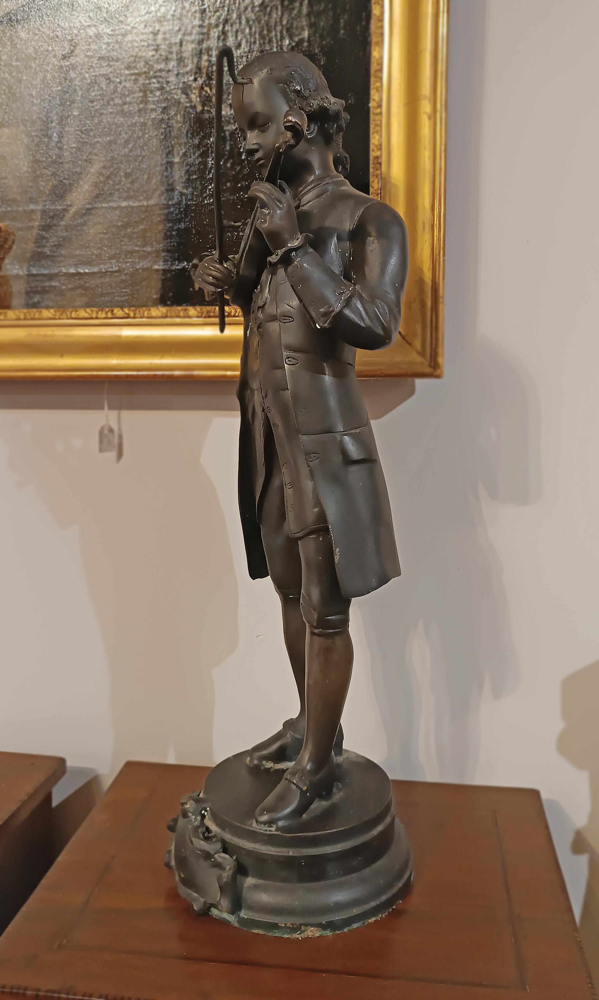 LATE 19th CENTURY BRONZE SCULPTURE PORTRAIT OF MOZART (Italian) im Angebot
