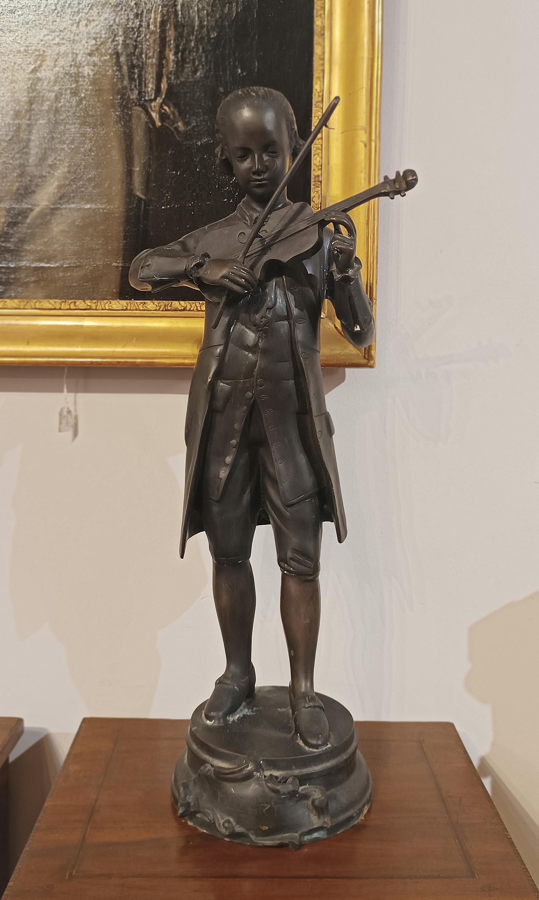 LATE 19th CENTURY BRONZE SCULPTURE PORTRAIT OF MOZART im Angebot 7