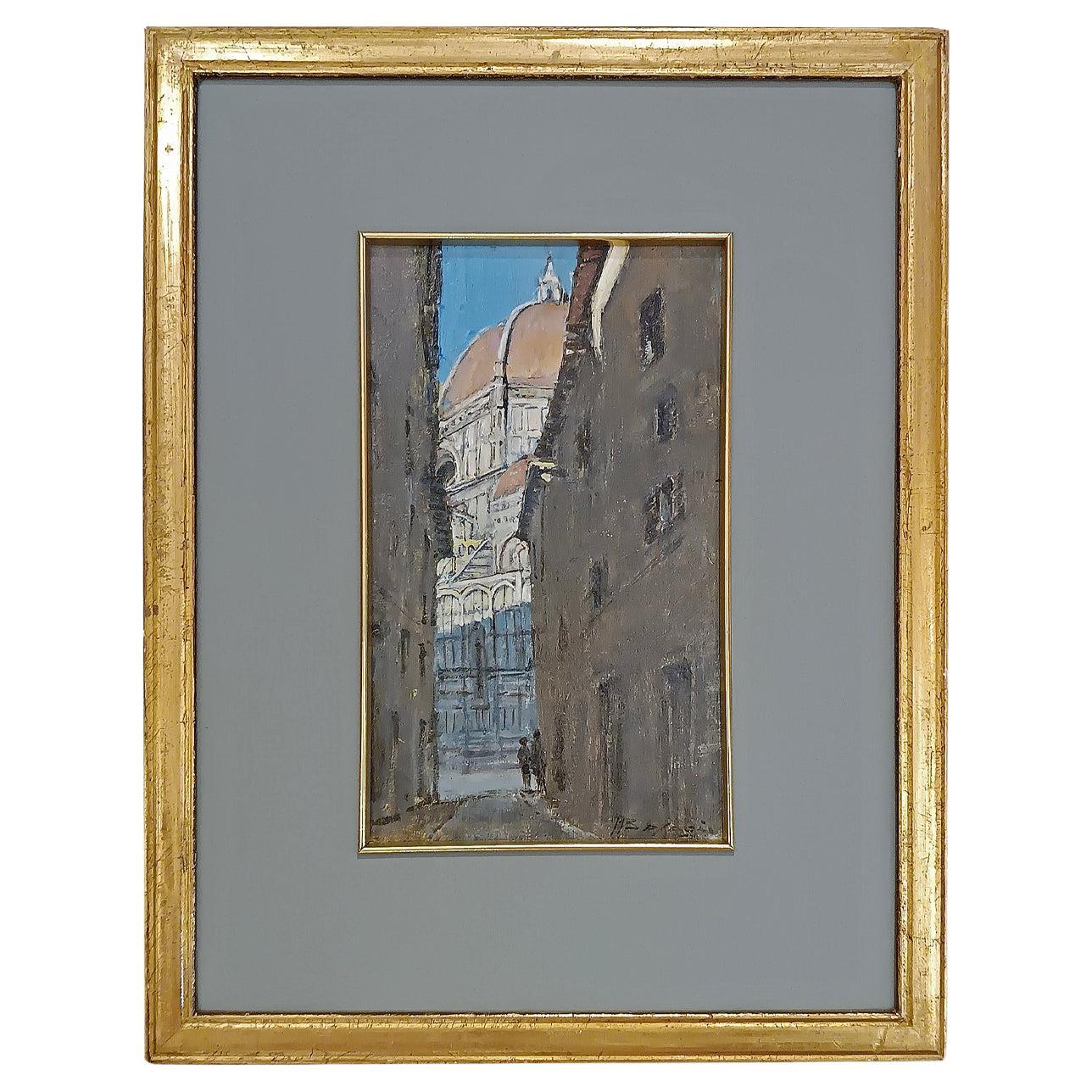 EARLY 20th CENTURY PAINTING WITH FLORENTINE VIEW