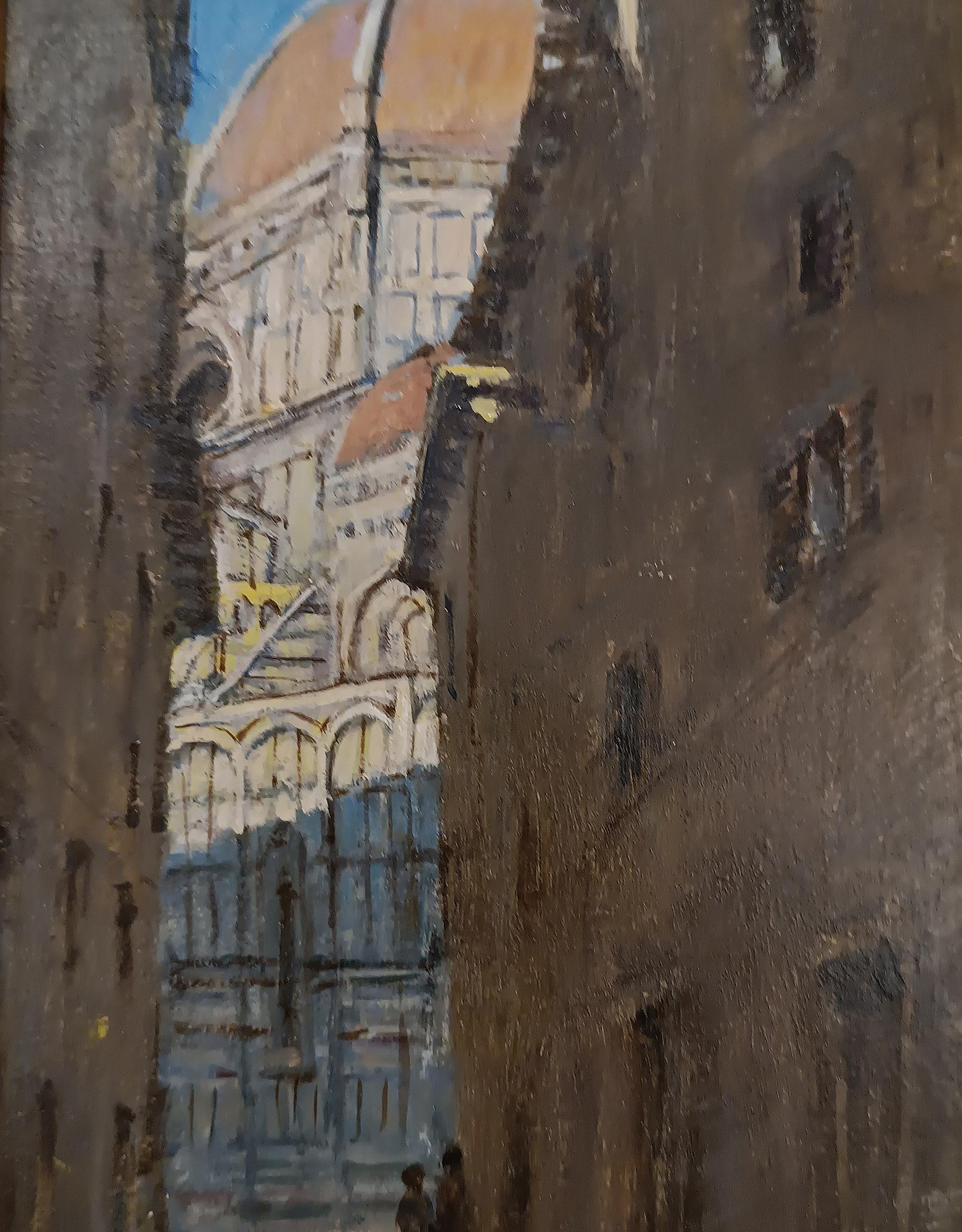 EARLY 20th CENTURY PAINTING WITH FLORENTINE VIEW (20th Century) im Angebot