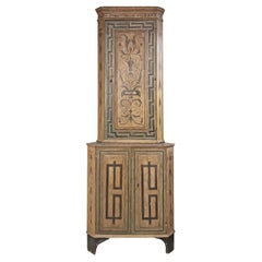 LATE 18th CENTURY NEOCLASSICAL DOUBLE-BODY CORNER CABINET