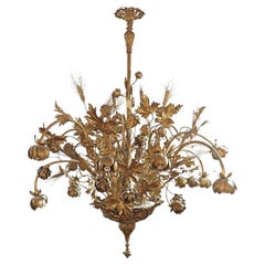 EARLY 20th-CENTURY GILT BRASS AND BRONZE CHANDELIER