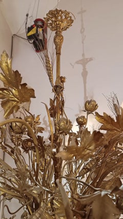 EARLY 20th-CENTURY GILT BRASS AND BRONZE CHANDELIER