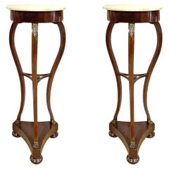 FIRST HALF OF THE 19TH CENTURY PAIR OF CHARLES X GUÉRIDON TABLES