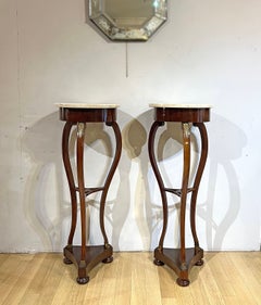 FIRST HALF OF THE 19TH CENTURY PAIR OF CHARLES X GUÉRIDON TABLES
