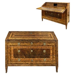 LATE 18TH-CENTURY INLAID DROP-FRONT WRITING DESK