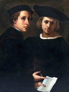LATE 18TH-CENTURY PORTRAIT OF TWO FRIENDS