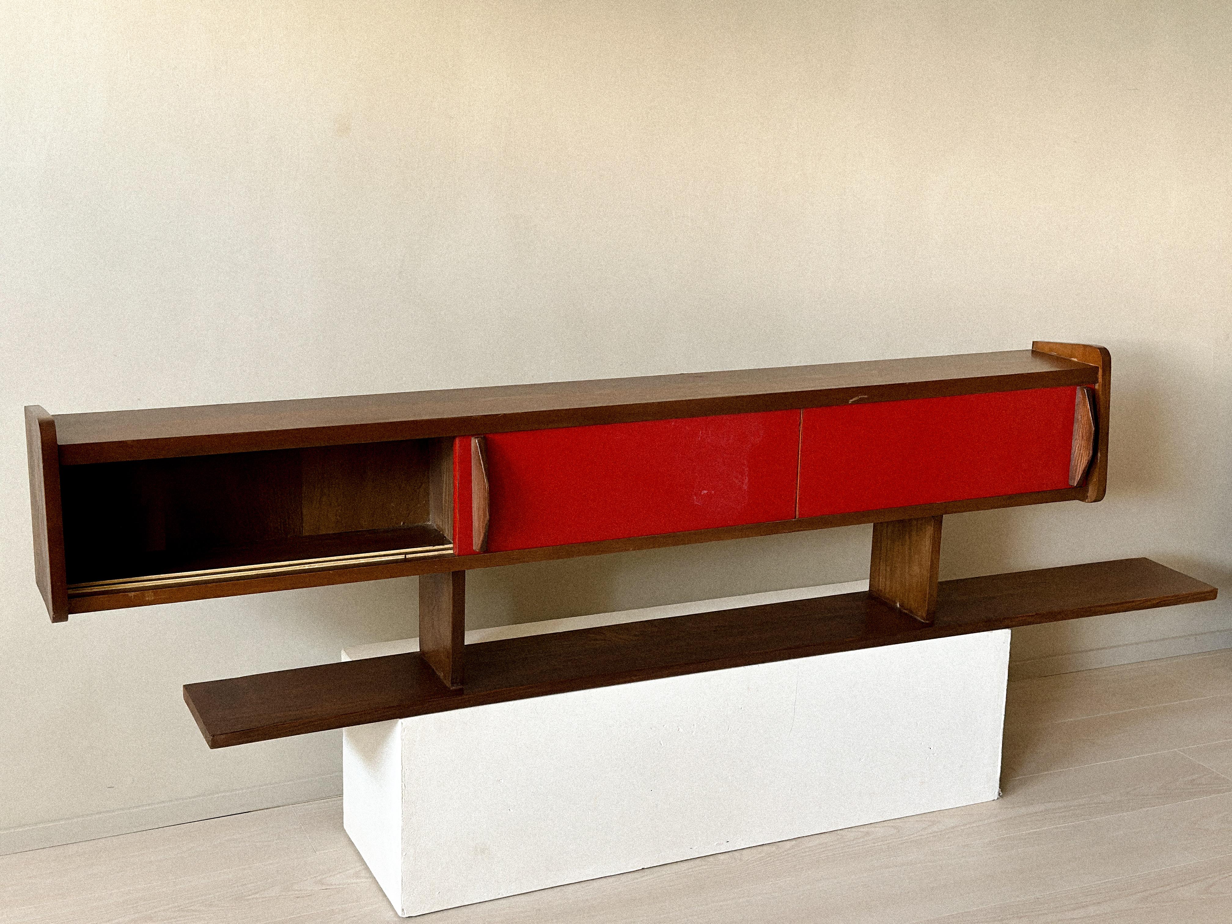 A Mid-Century Bookshelf in style of Charlotte Perriand, France, c. 1950s For Sale 6