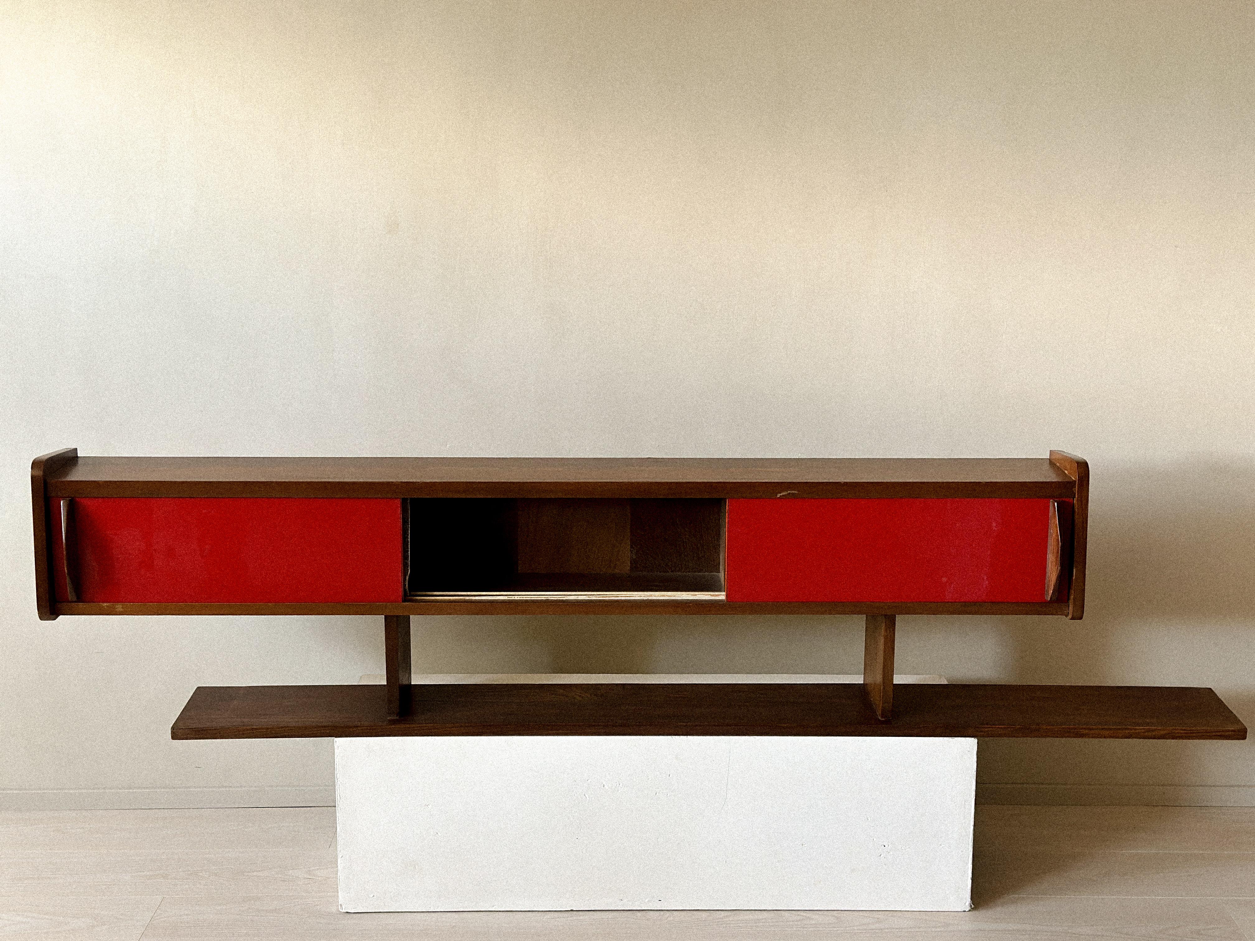 Aluminum A Mid-Century Bookshelf in style of Charlotte Perriand, France, c. 1950s For Sale