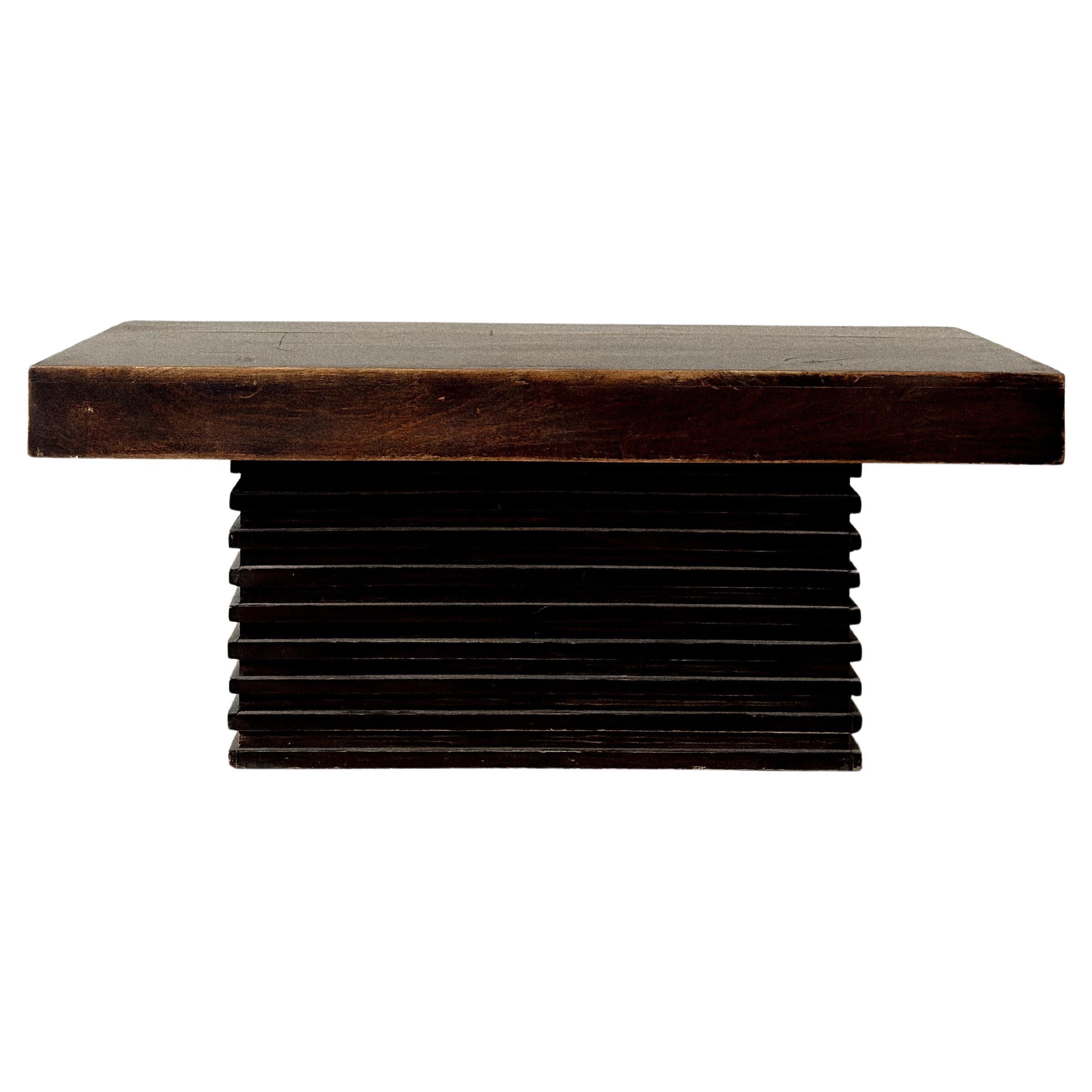 Spanish Modernist Coffee Table with Stacked Base, c. 1960s For Sale