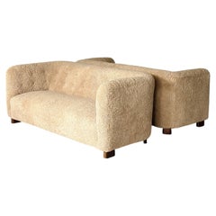 A Rare Pair of Ole Wanscher Sofas, Model 1668, for Fritz Hansen