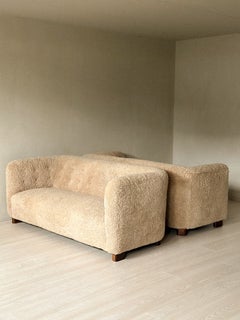 A Rare Pair of Ole Wanscher Sofas, Model 1668, for Fritz Hansen