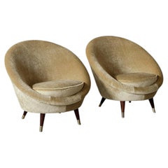 A Rare Pair of Mid-Century Scandinavian Egg Chairs, Model “Florida” by Vatne