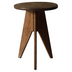 Uno sgabello Compass nello stile di Jean Prouvé, Francia, anni ’60 circa