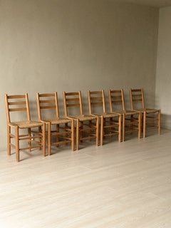 Set di sei sedie, variante del modello n. 19, attribuito a Charlotte Perriand