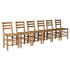 Set di sei sedie, variante del modello n. 19, attribuito a Charlotte Perriand