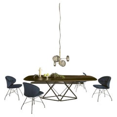 Moderner italienischer Tisch aus Metall und Furnierholz aus der Kollektion Bontempi Casa