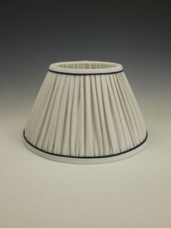 Large Empire Lampshade – Ecru with Ink  Handmade in the UK
