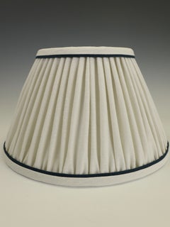 Medium Empire Lampshade – Ecru with Ink  Handmade in the UK