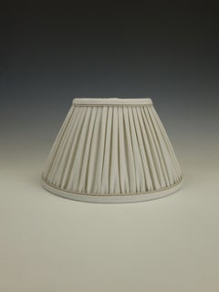 Medium Empire Lampshade – Ecru with Stucco Handmade in the UK