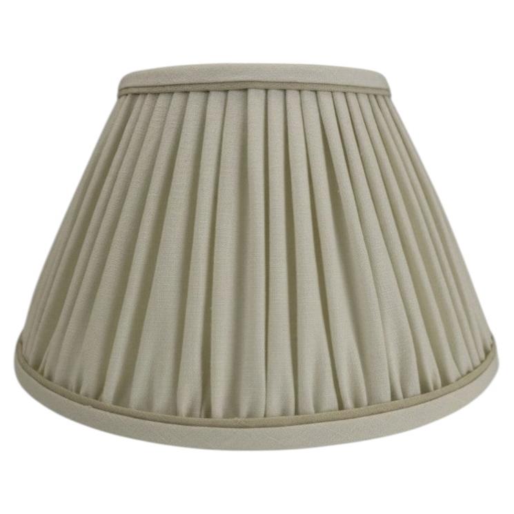 Medium Empire Lampshade – Ecru with Stucco  Handmade in the UK For Sale