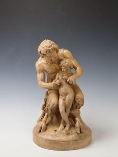 Théodore Hébert (1829–1913) – Pan insegna a un giovane fauno a suonare il flauto, Francia