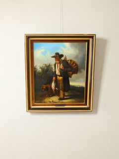 Edgard Farasyn (1858–1938) – Country Tramp and His Dog, Late 19th Century