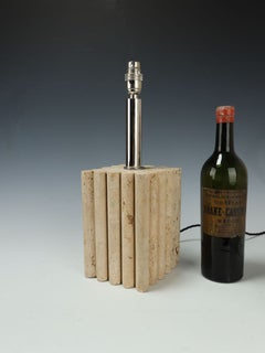 Mid-Century Italian Travertine Table Lamp, c.1970