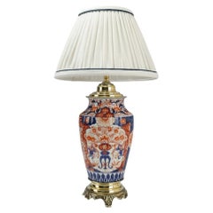 Japanese Imari Porcelain Table Lamp with Brass Mounts, c.1890–1920