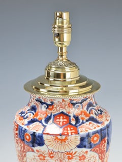 Japanese Imari Porcelain Table Lamp with Brass Mounts, c.1890–1920