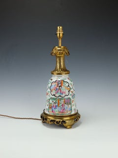 19th Century Chinese Canton Famille Rose Porcelain Table Lamp