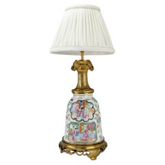 19th Century Chinese Canton Famille Rose Porcelain Table Lamp