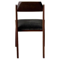 Jan Kuypers Velvet and Walnut Chair