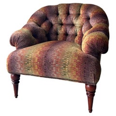 Mid-Century Tufted Armchair  Lounge Chair, 16” Seat Height