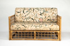 Mid-Century Italian Tropical Chic Loveseat by Vivai del Sud, Rattan & Bamboo