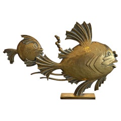 Aquarium sculpture signed Rochard