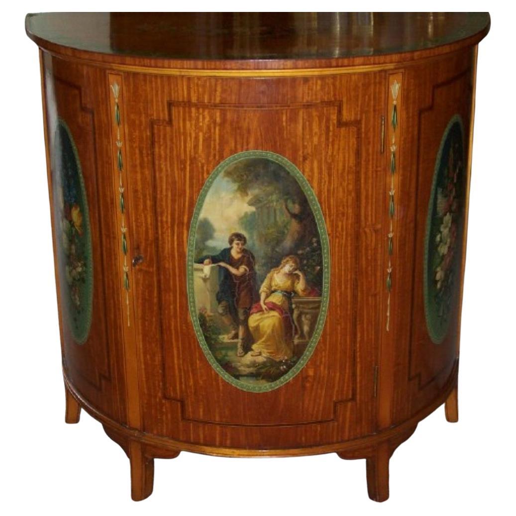 Cómoda Pintada Demilune de Madera Satinada