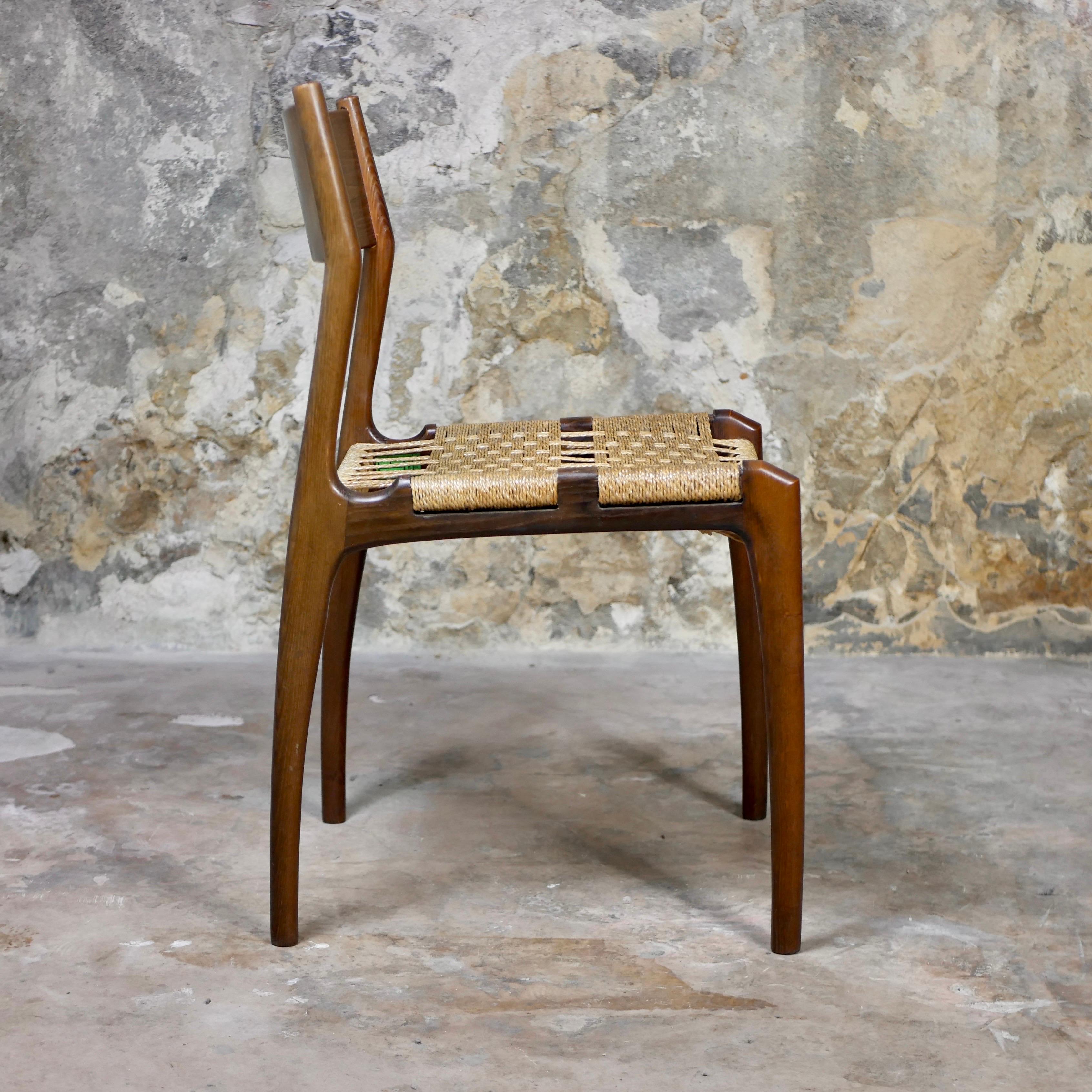 Set of 6 Havana Italian chairs by the Consorzio Sedie Friuli, 1960s 7