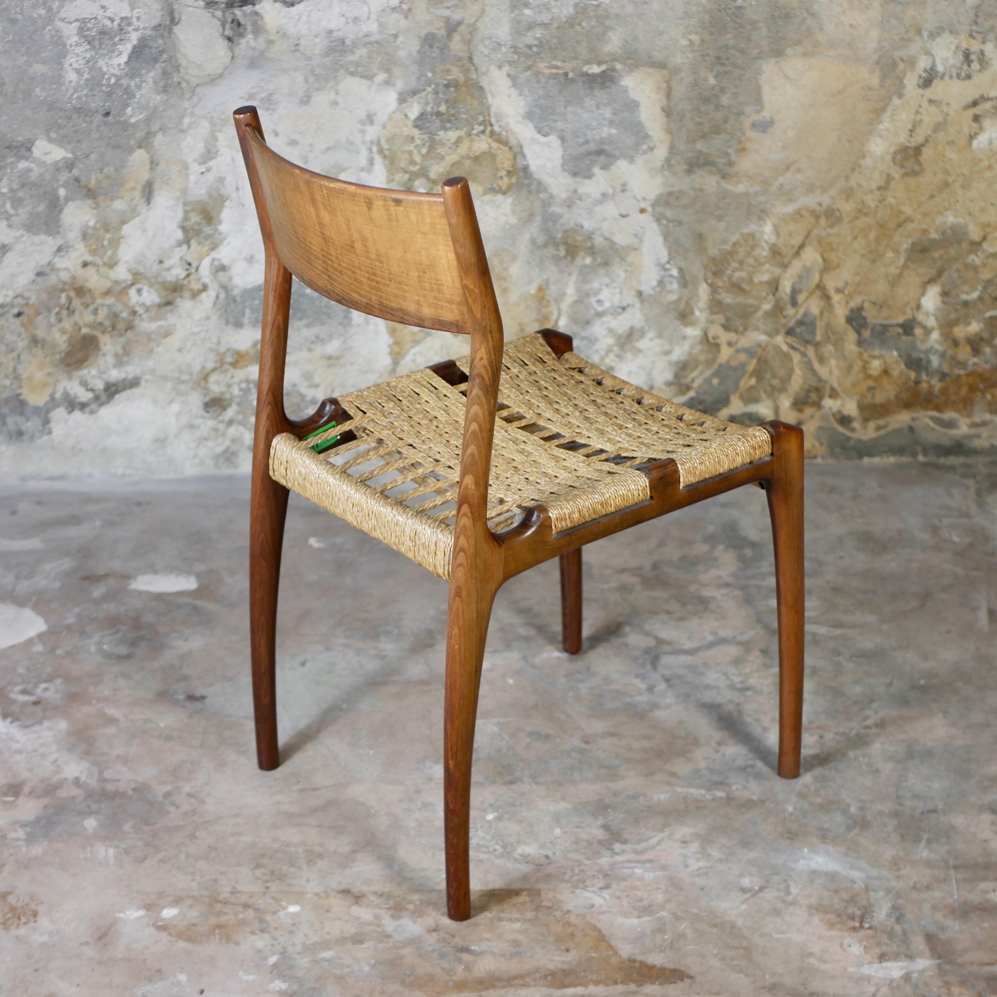 Set of 6 Havana Italian chairs by the Consorzio Sedie Friuli, 1960s 12