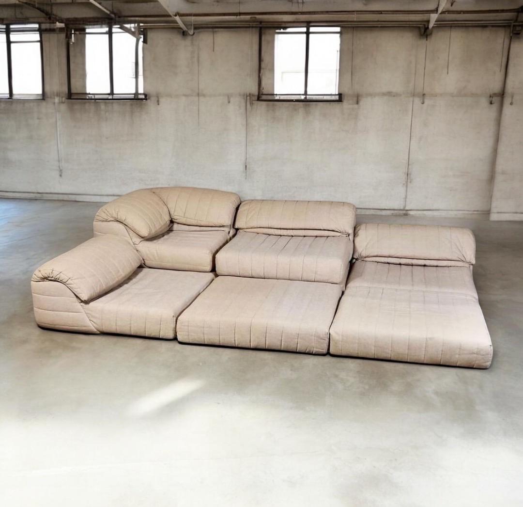 French Super Lounge sectional sofa, Hans Hopfer for Roche Bobois, France, 1980s