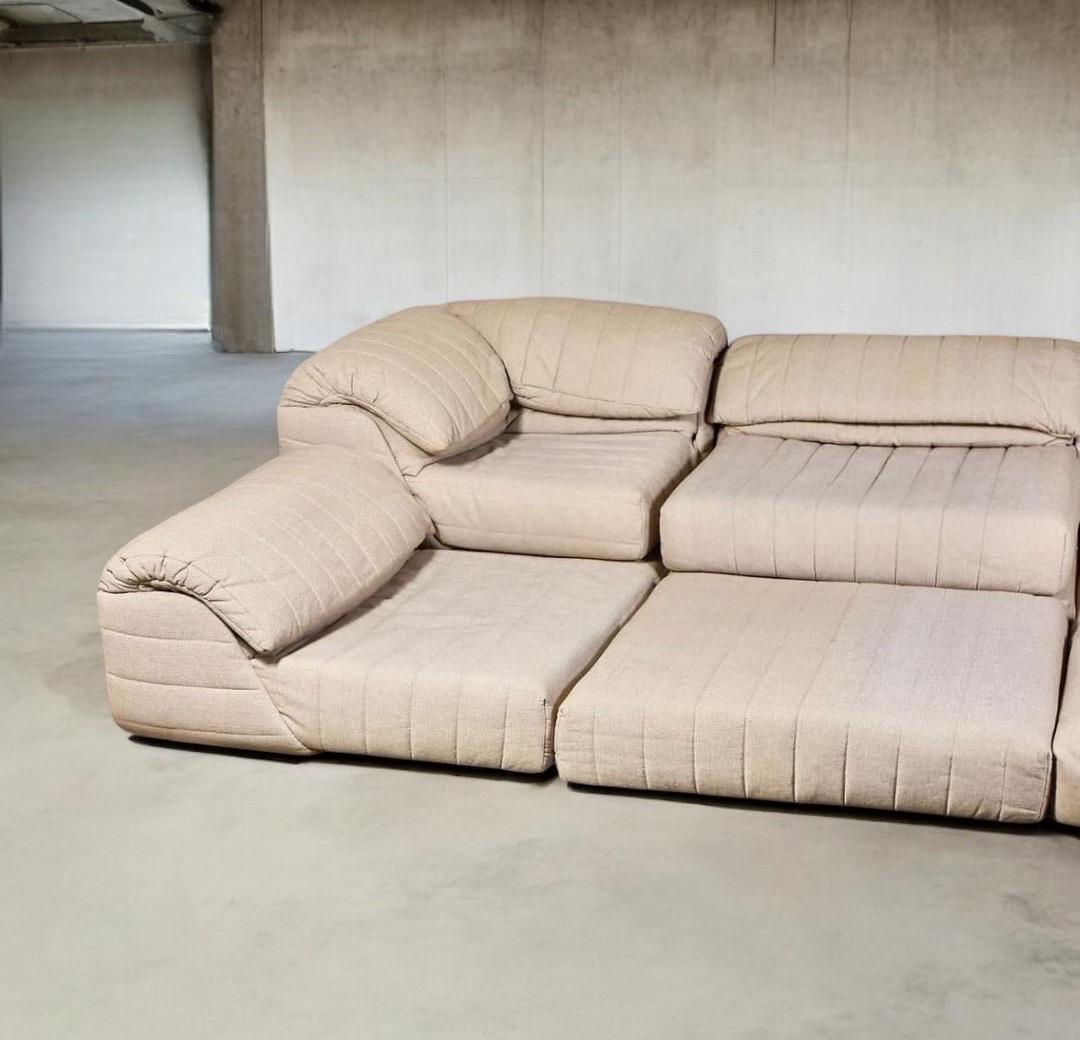 Super Lounge sectional sofa, Hans Hopfer for Roche Bobois, France, 1980s In Good Condition In Lyon, FR