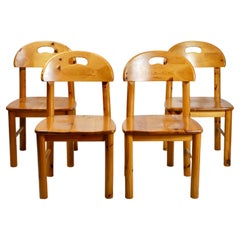 Set of 4 Pine Chairs by Rainer Daumiller for Hirtshals Savværk, Denmark, 1970s