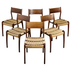 Set of 6 Havana Italian chairs by the Consorzio Sedie Friuli, 1960s