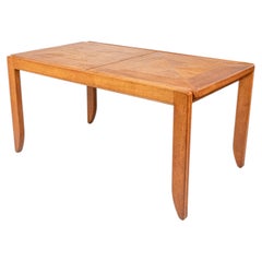 Solid oak dining table, "Calvados", by French duo Guillerme et Chambon, 1960s
