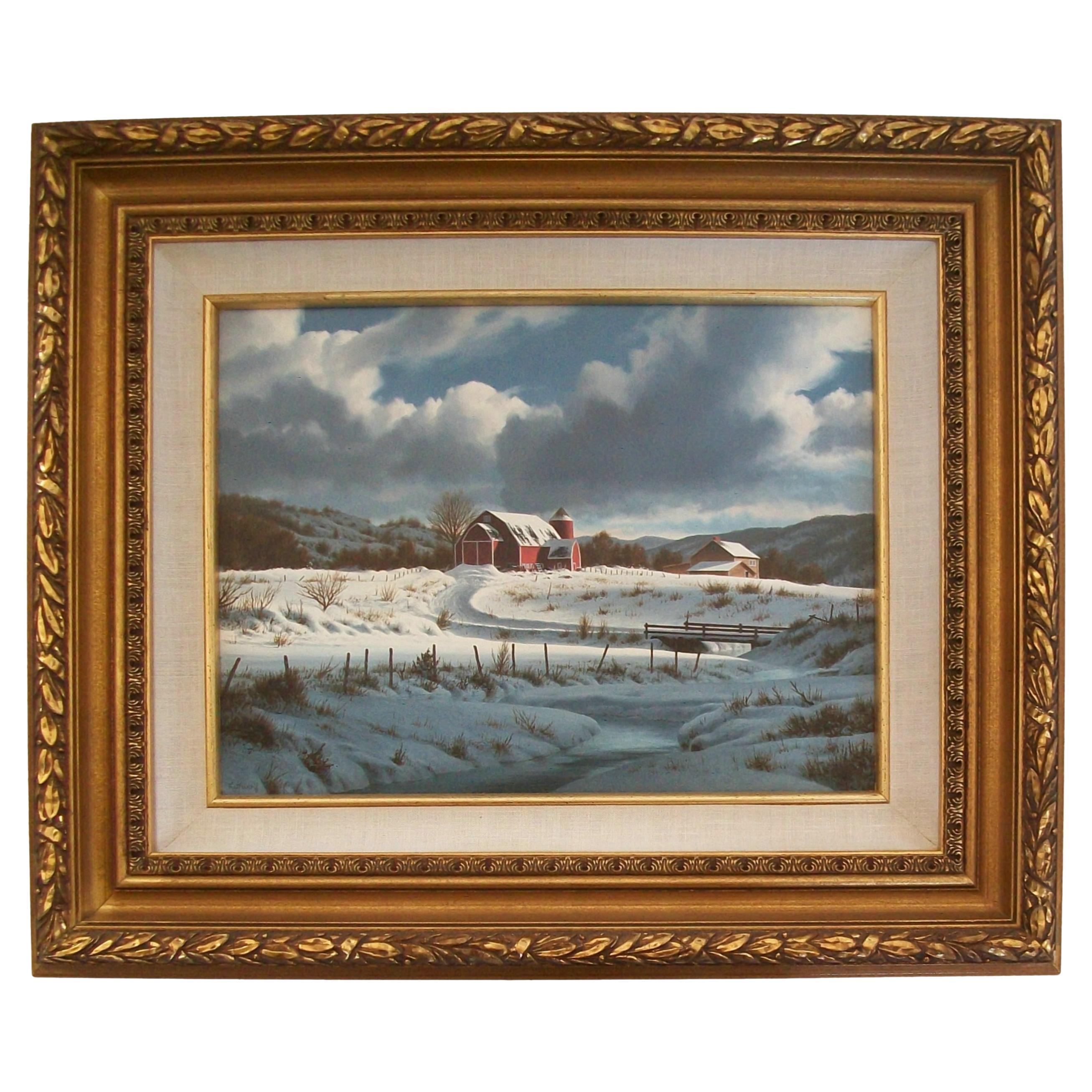 James A. Fetherolf, "Memories", Framed Oil Painting, U.S., Late 20th Century For Sale