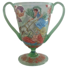 SALVIATI & C. – Emaillierte venezianische Glasurne im Grand-Tour-Stil – Italien – um 1920