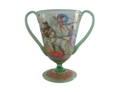 SALVIATI & C. – Emaillierte venezianische Glasurne im Grand-Tour-Stil – Italien – um 1920