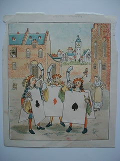'Queen of Hearts' Plate 5 Illustration by Randolph Caldecott - Mid 20th Century